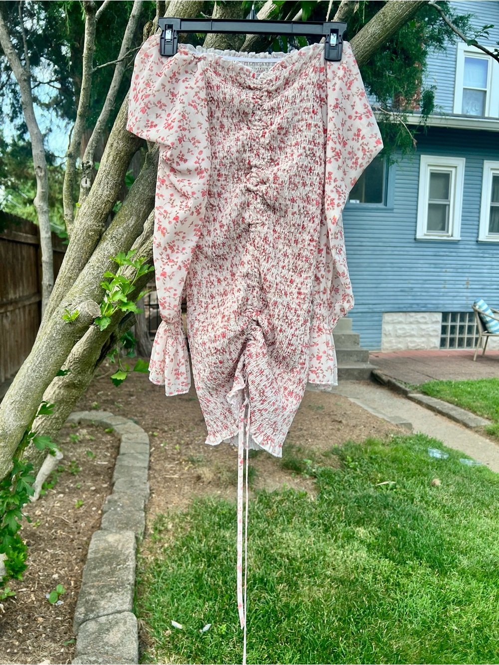 NWOT Princess Polly Floral Smocked BABYDOLL DRESS💕 Mini Peasant Ruched 4 - Picture 2 of 11